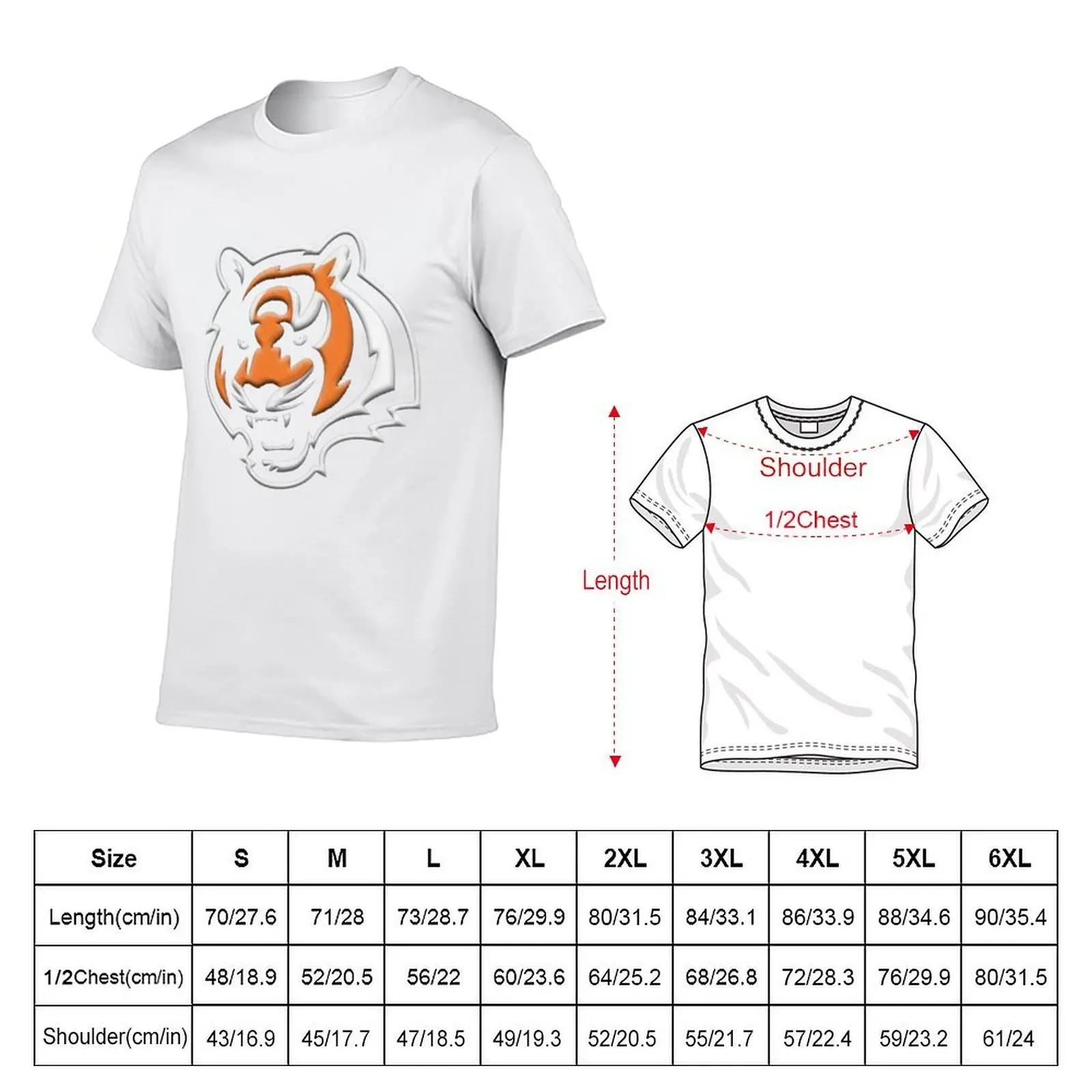 تي شيرت Bengals Roar تي شيرت مطبوع حسب الطلب تي شيرت للرجال من القطن