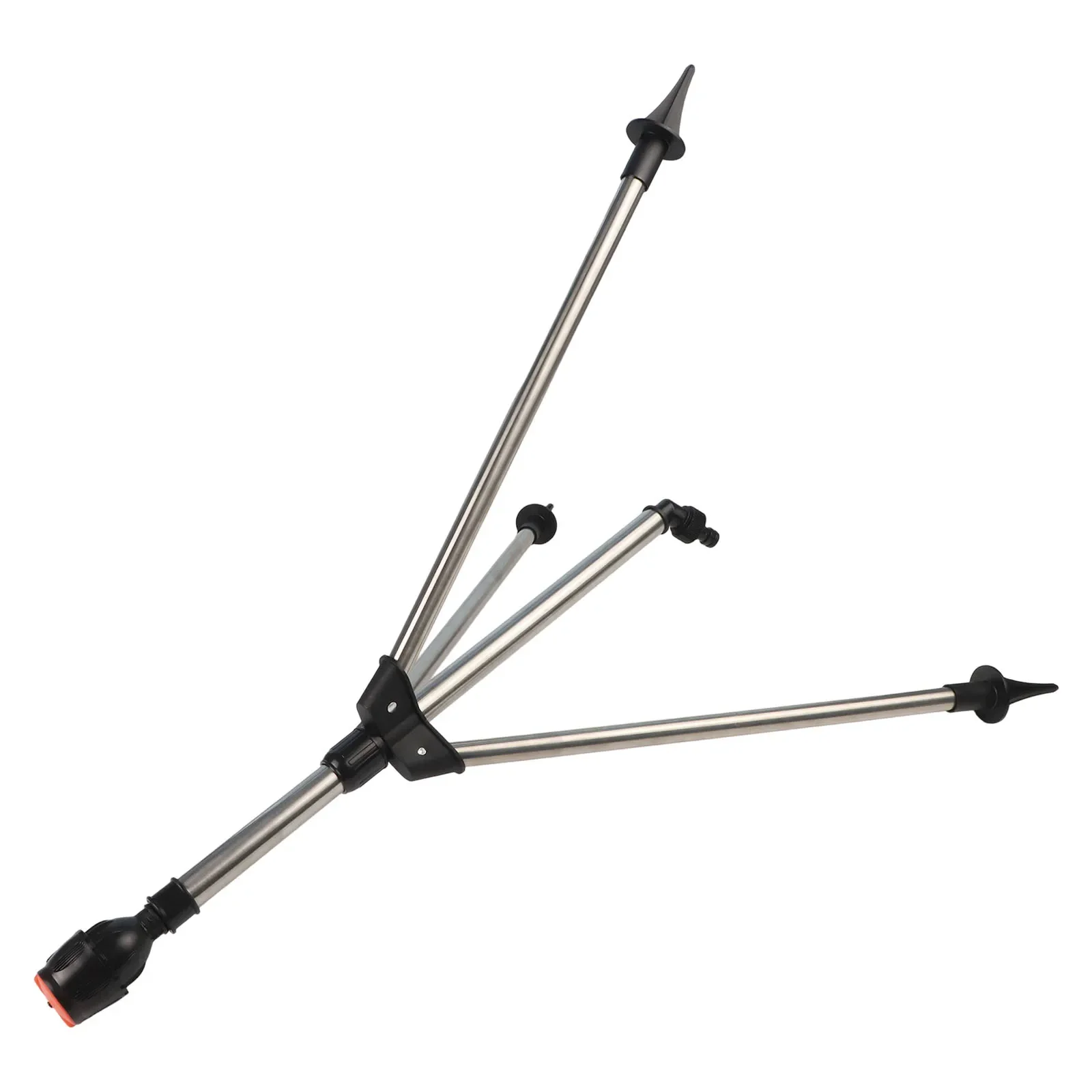 

360 Degree Sprinkler System Black Tripod Irrigator Soil Moisture Increase Anti-Dumping Design Easy Installation