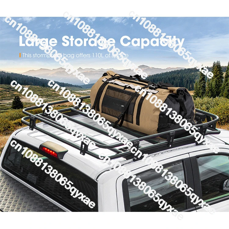 Car 110L large capacity travel bag outdoor camping roof luggage bag storage bag