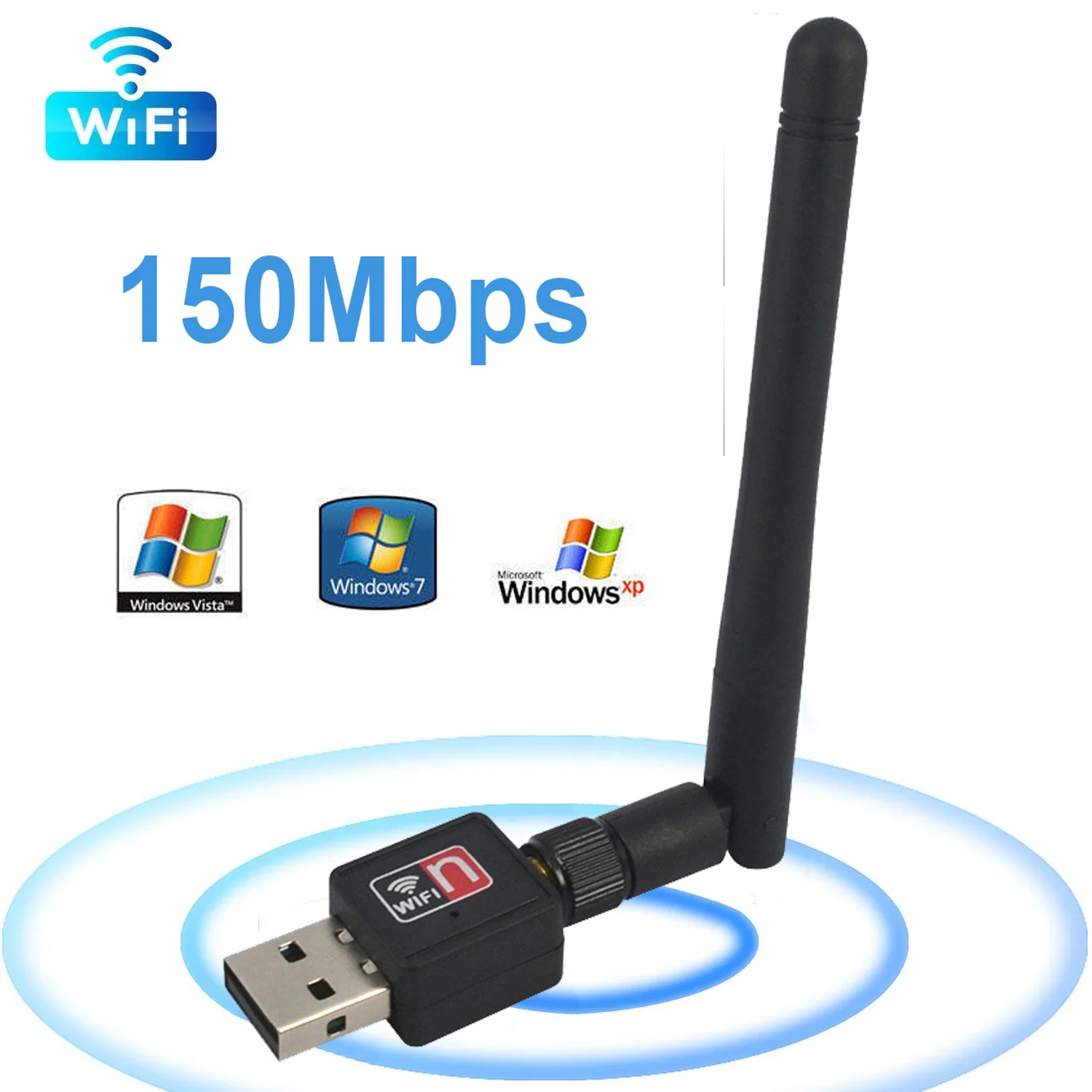 

USB Wi-Fi адаптер 150 Мбит/с 802.11n/g/b MT7601 RTL8188