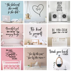 1 pc Cartoon good wish words Wall Sticker Removable Wall Stickers Diy Wallpaper For Kids Rooms Decoration Vinyl Mural Decal