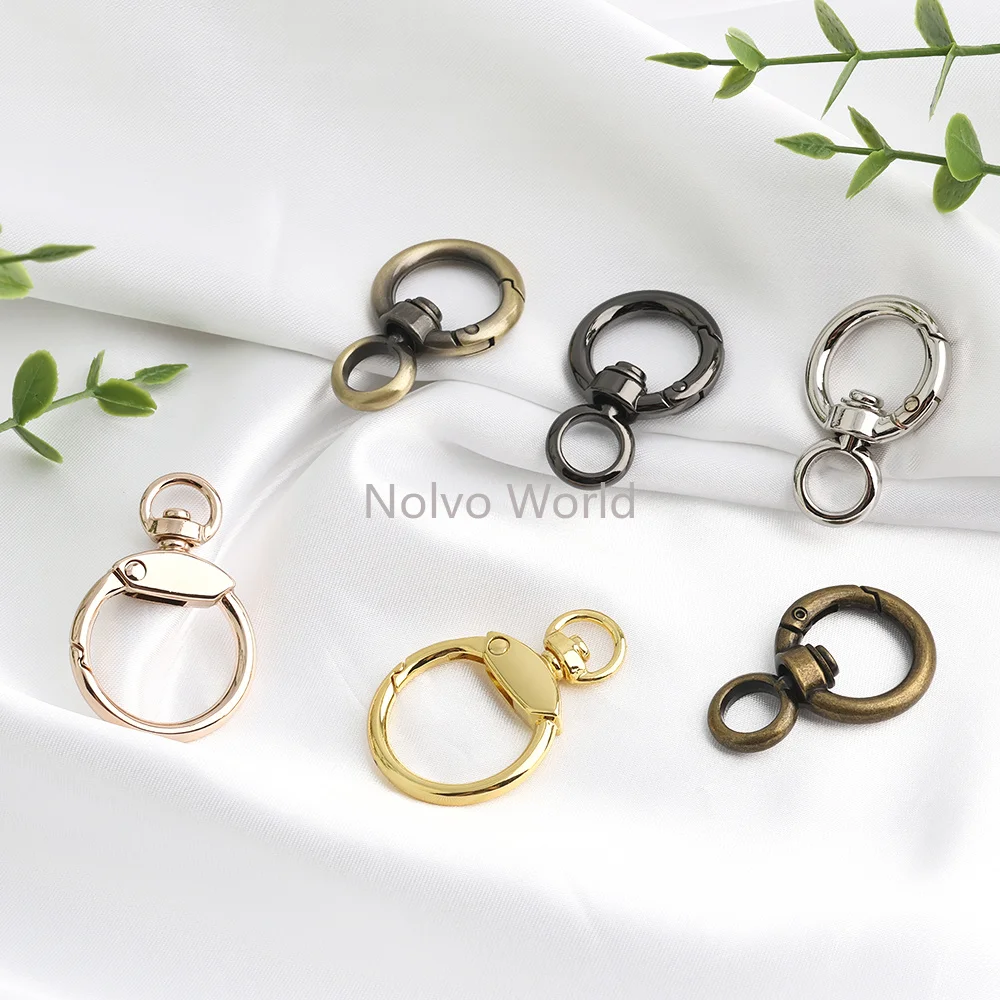 

10/50/100PCS 16mm 19mm 23mm Double Circle Snap Hook Spring Gate O Ring Trigger Clasps For Bag Belt Buckle Keychain Accessories