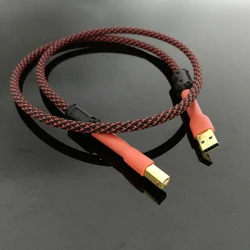 HiFi Audiophile USB kabel USB 2.0 kabel A do B High End typ A męska do typu B męski kabel cyfrowy transmisji danych HiFi dla DAC