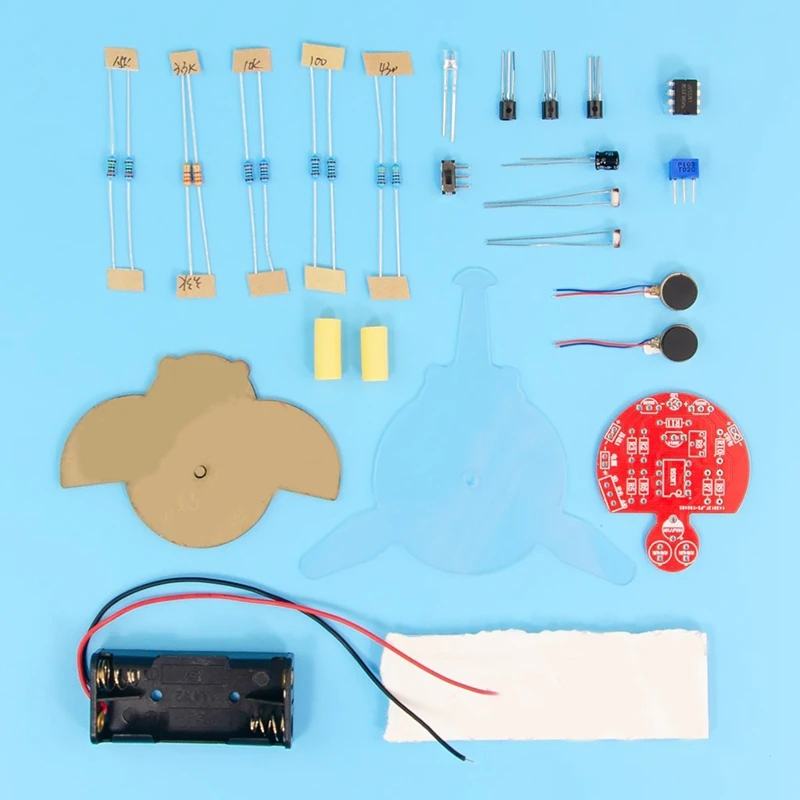 Firefly Fotossensível Mini Robô, Aprendizagem Eletrônica, Kit DIY, Resistor, Cauda Respirando Luz