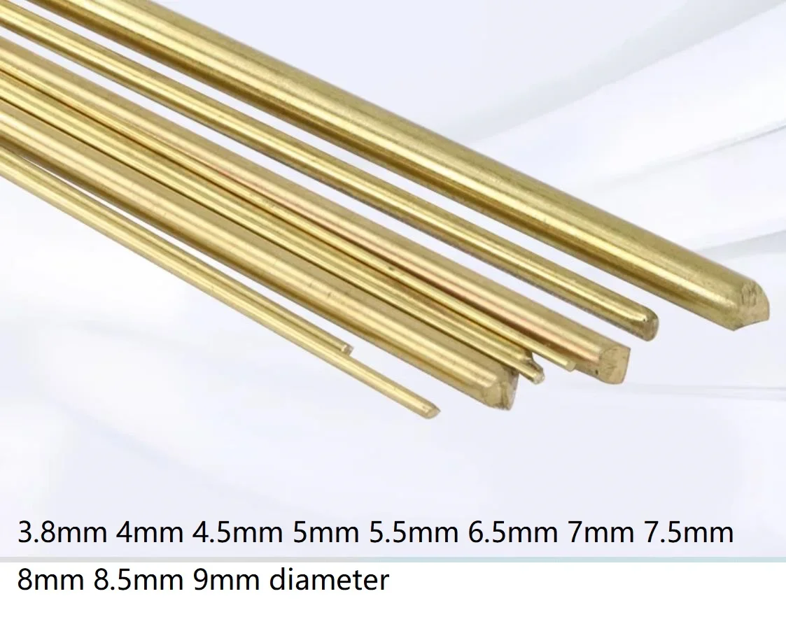 

3.8mm 4mm 4.5mm 5mm 5.5mm 6.5mm 7mm 7.5mm 8mm 8.5mm 9mm diameter H62 brass stick round brass rod