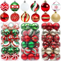 6cm Christmas Ball Xmas Tree Colorful Painted Balls Hanging Pendants Ornaments Christmas New Year Party Home Decoration Supplies