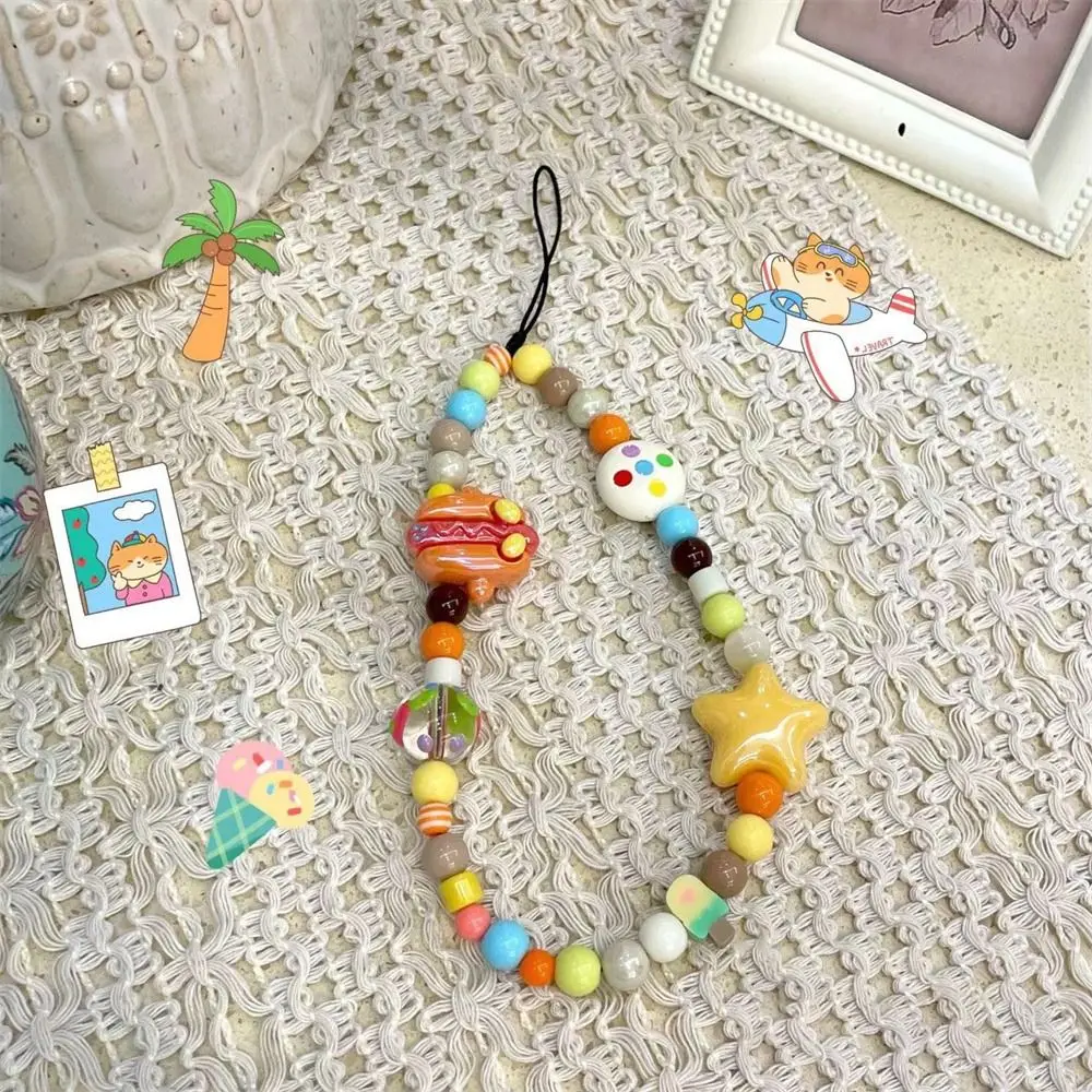 Corea INS 3D Star Pearl Cat Beads accessori per ciondoli a catena per telefono per ragazza gioielli cinturino cordino cordino appeso fatto a mano