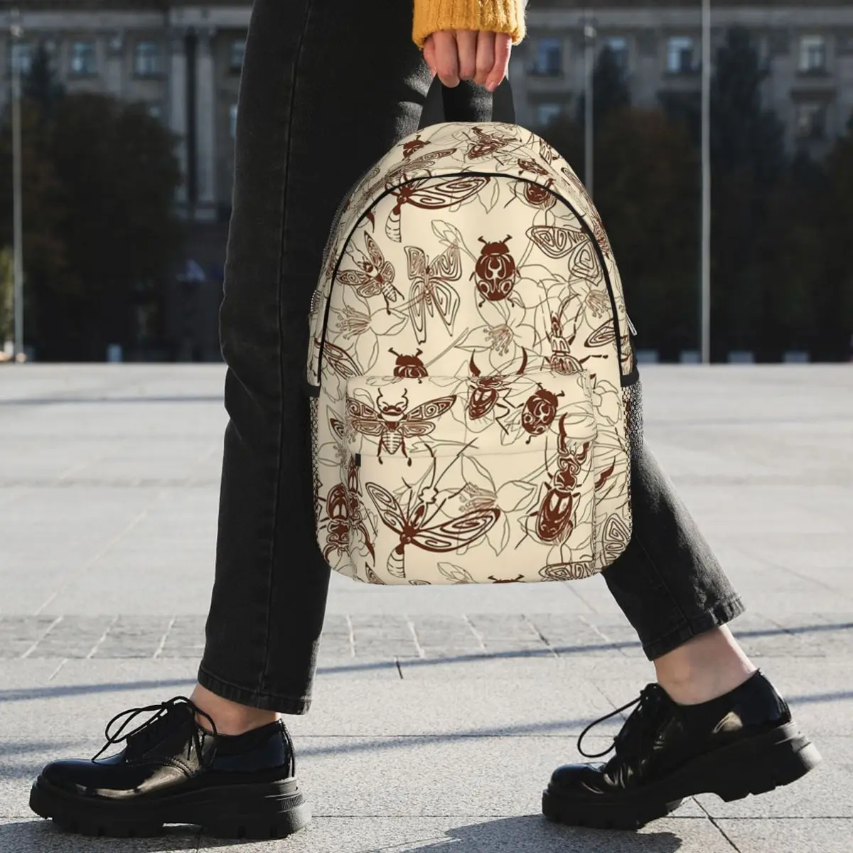 Vintage Insect Entomology Themed Backpack Student BookBag Children School Bag Laptop Shoulder Bags for Boys Girls
