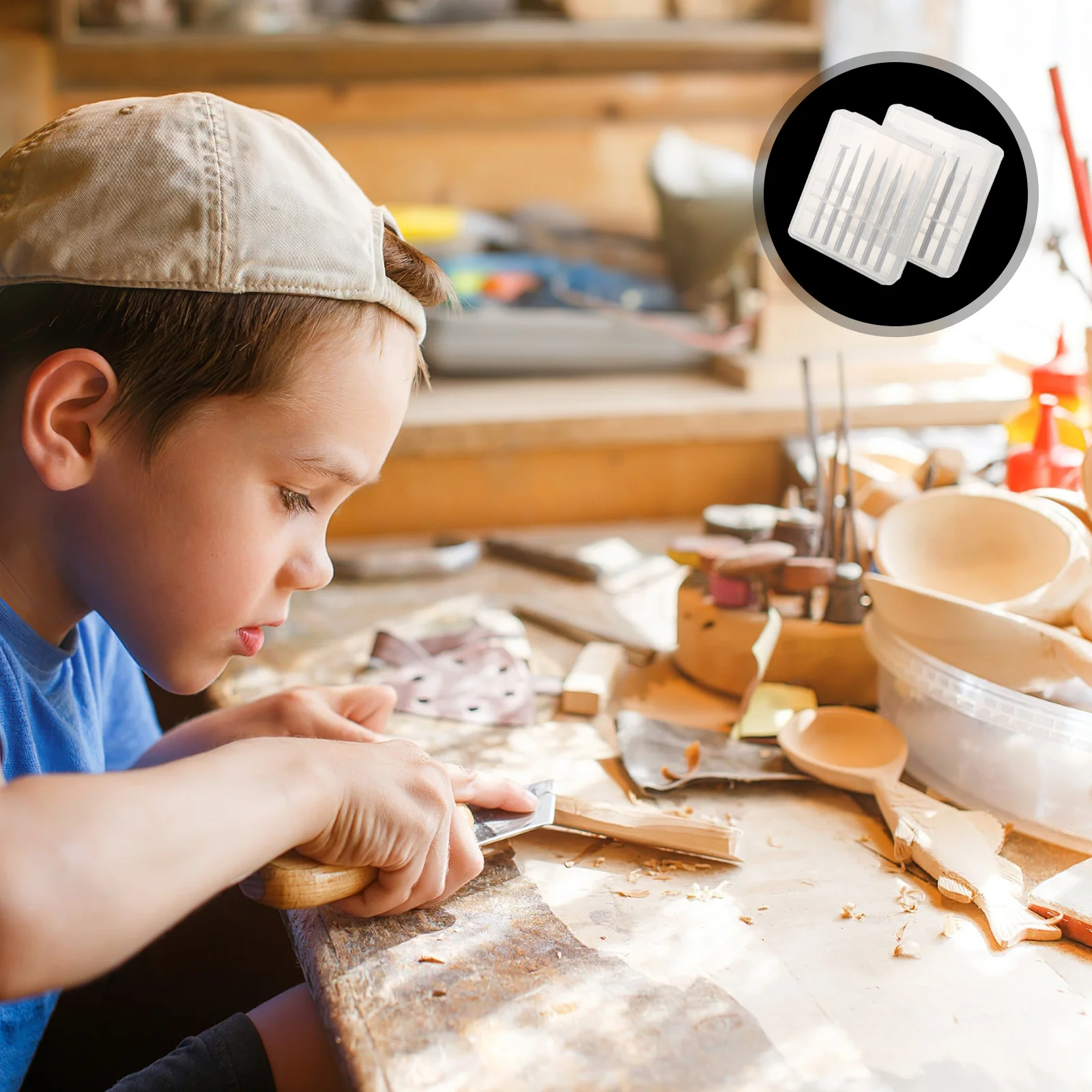 

12pcs Wood Carving Bits Set 1/8” Shank Robust Metal For Hardwood Precision Detailing Diy Woodworking Projects Drill Bits