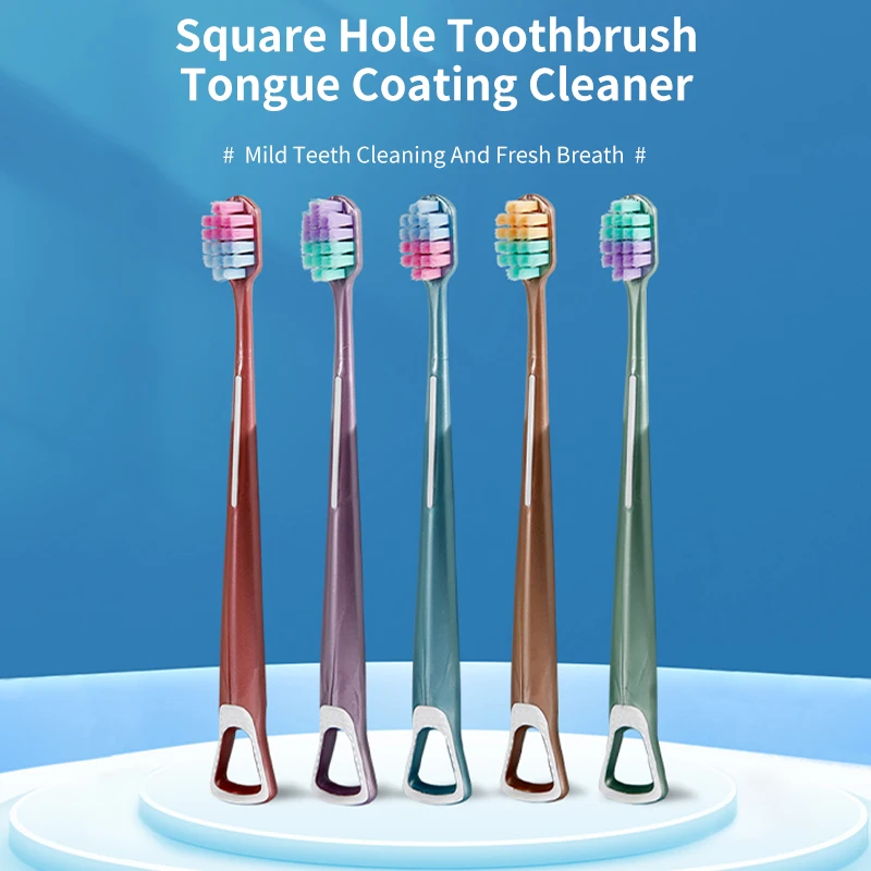 New Oral Health Care Tongue Coating Toothbrush Soft Hair Detachable Travel Convenient Net Scraper Toothbrush Of Family Suit