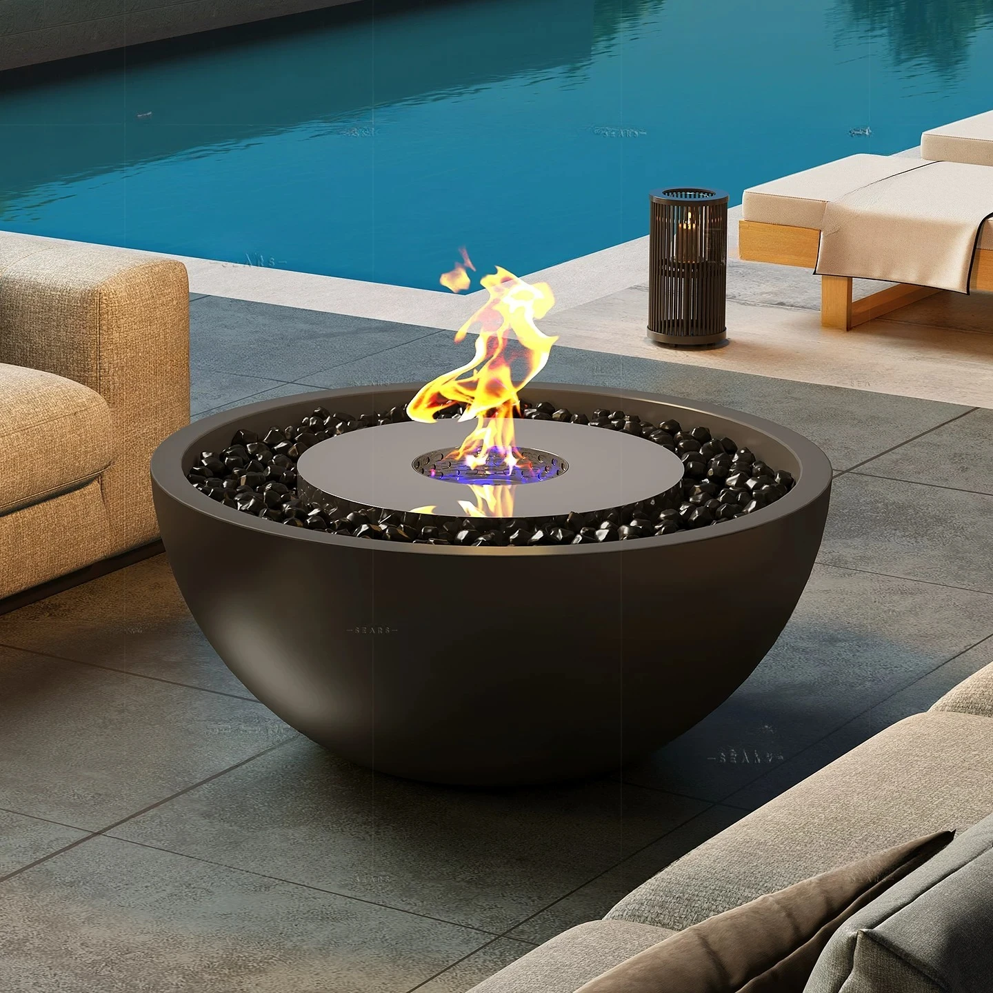 High-end custom outdoor fireplace heater B & B villa courtyard landscaping fire fireplace waterproof