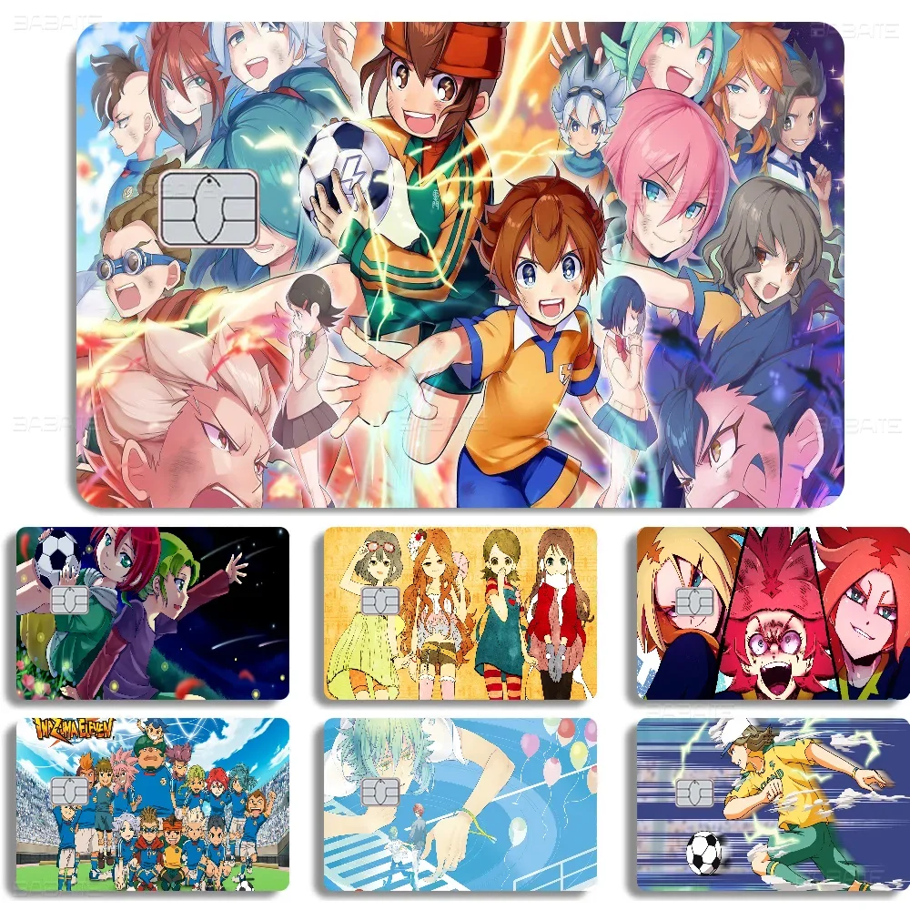 Inazuma Eleven game Stickers Anime Spend or Save Off Ultra Thin No Fade Sticker Skin Cover Film for Debit Credit Card