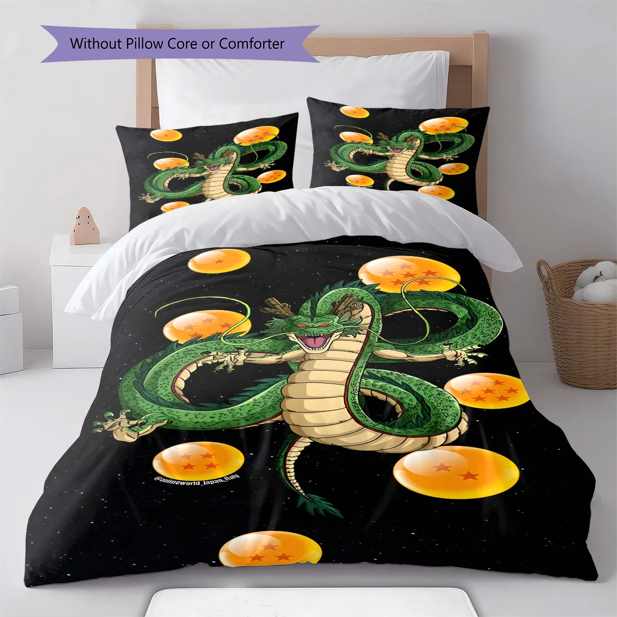 Dragon Ball Flying Super Saiyan Pose Bedding Set Anime Duvet Cover Polyester Soft Comforter Bedroom Set -QJY
