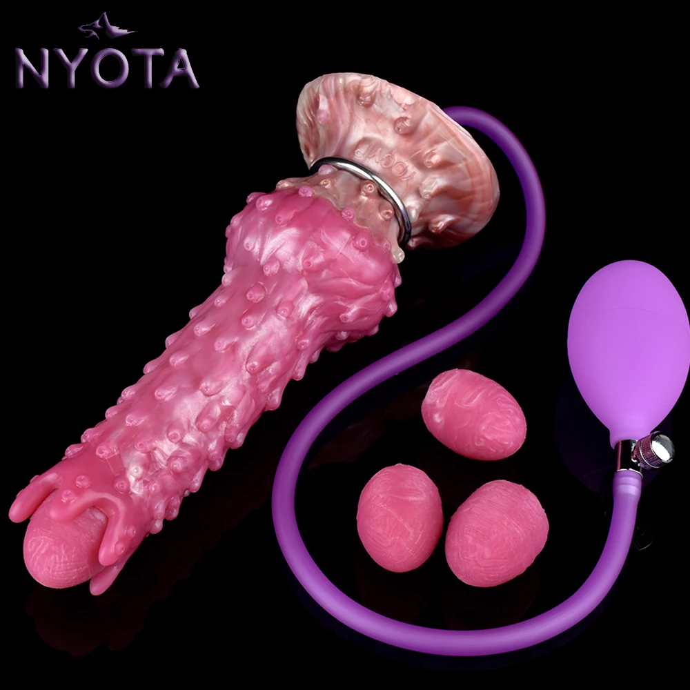 

NYOTA Pneumatic Ovipositor Anal Plug Granule Dildo Anus Dilator Vaginal Balls Silicone Penis Sex Toys For Men Women Masturbator