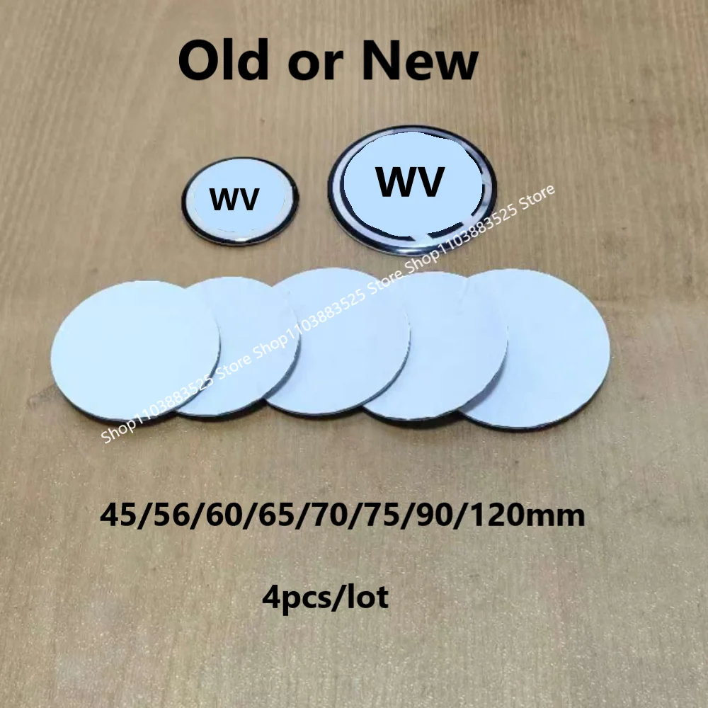 

4pcs 45/56/60/65/70/75/90/120mm Wheel Center Hub Caps Pasted Badge Sticker For Tiguan R GTI Golf Polo PASSAT JETTA BORA Scirocco