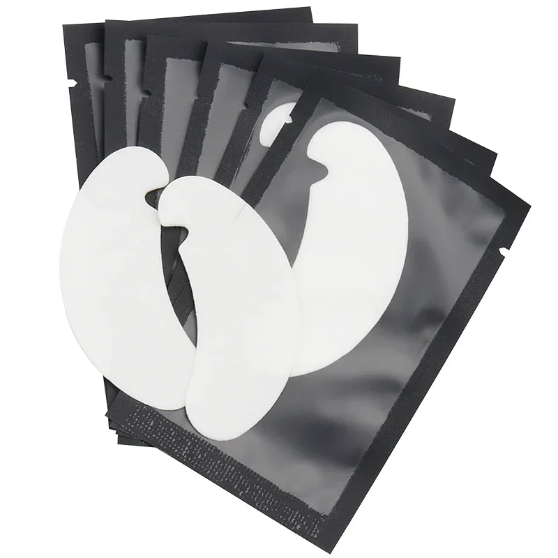 50 Pares de Parches para Ojos, Almohadillas para Extensión de Pestañas, Parches de Maquillaje para Debajo de los Ojos, Adhesivos para Pestañas, Suministros para Extensión de Pestañas