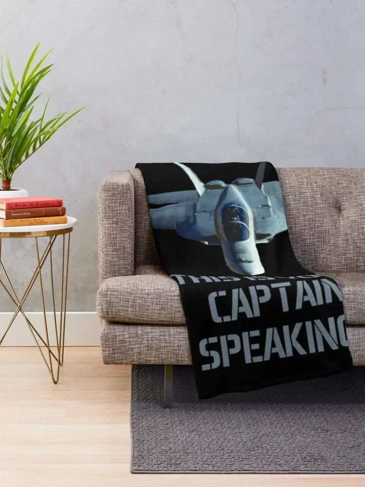 F-18 Super Hornet Good Morning Aviators This is your Captain speaking Maverick Throw Blanket Bed linens Flannel Fabric Blankets