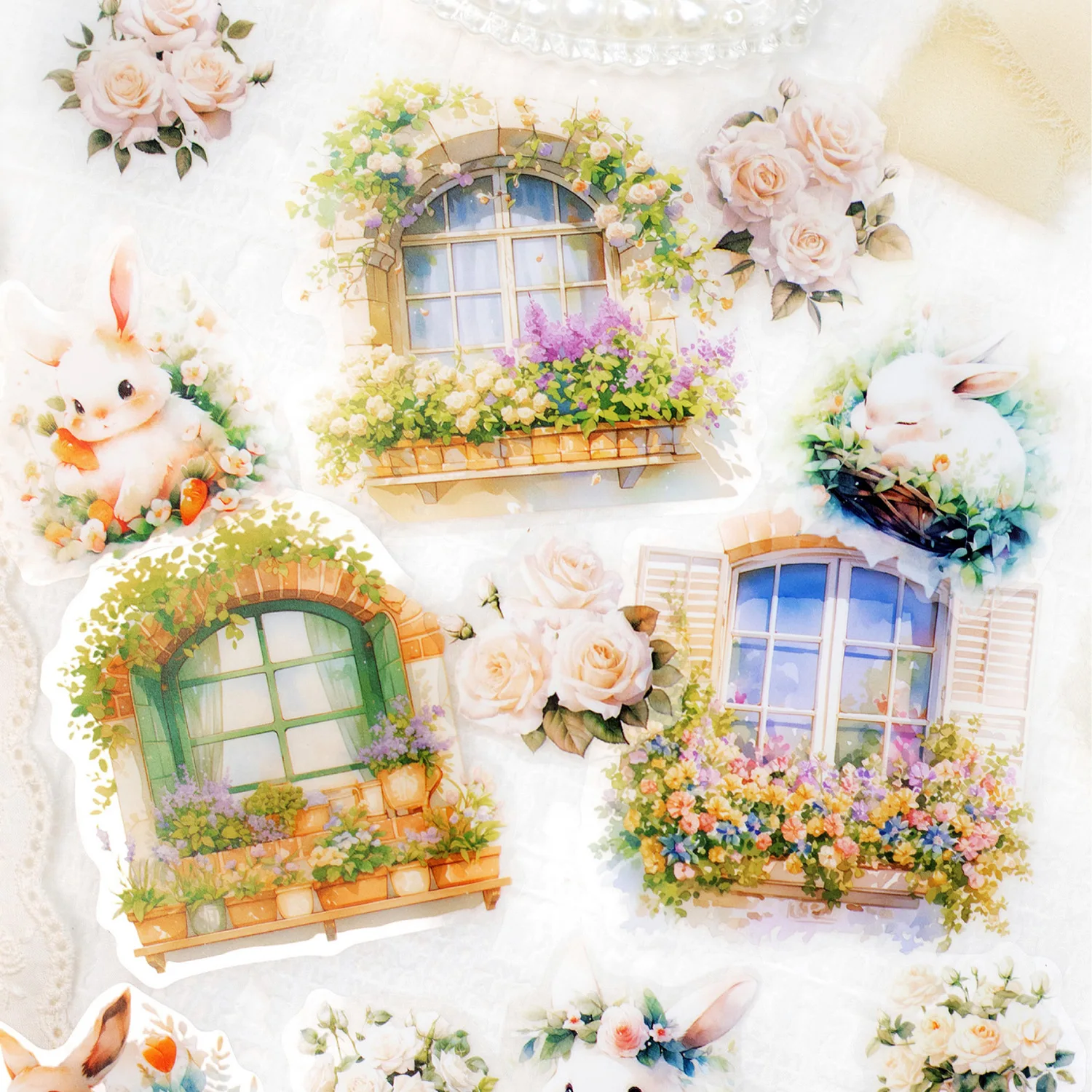 30pcs/1lot Kawaii Stationery Stickers  Passing by the window sill Diary Decorative Mobile Stickers Scrapbooking Stickers