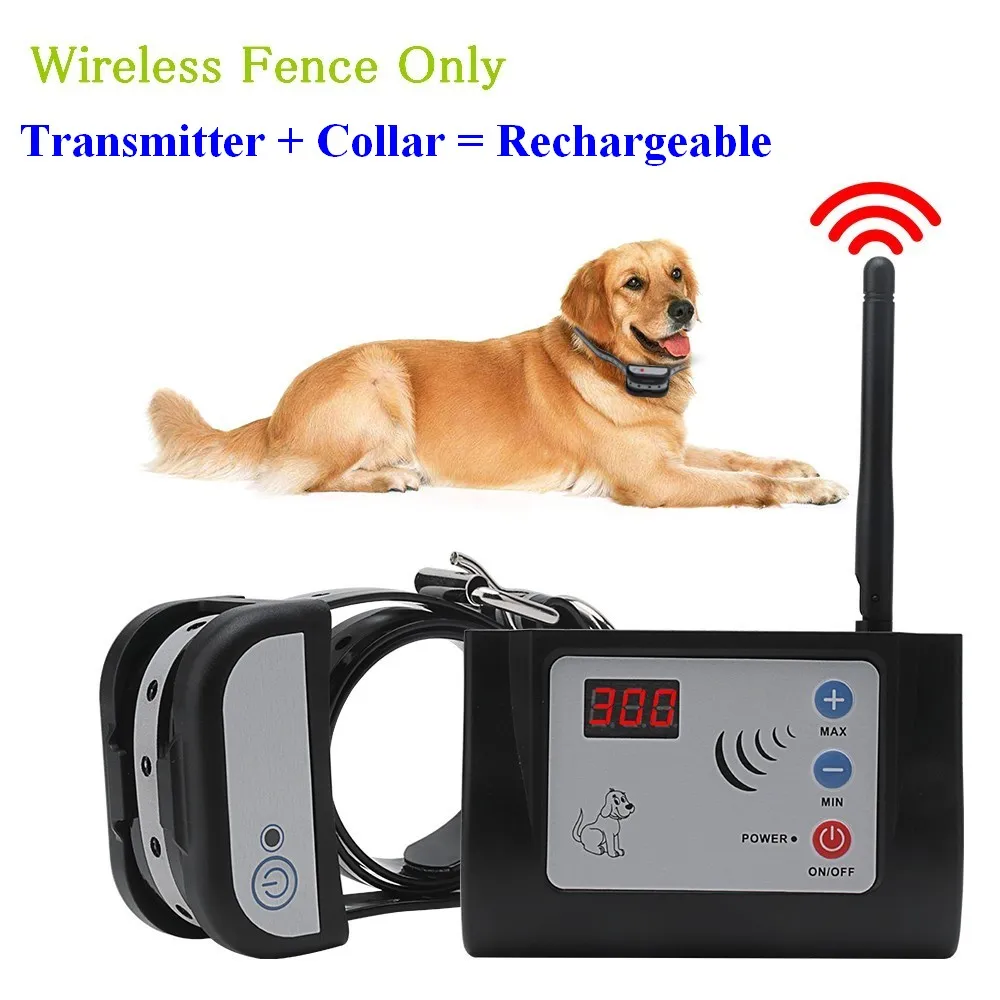 Wireless Pet Fence Rechargeable Waterproof Anti Runaway Pet Electric Fence System Pet Dog Training Collar