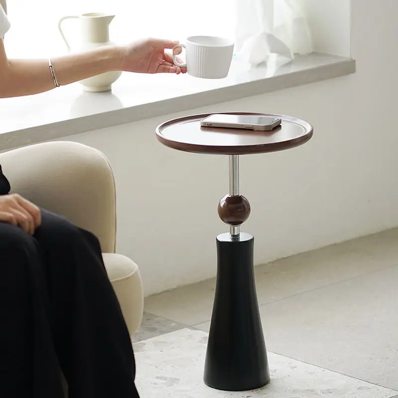 

Creamy Round Side Table Luxury Sofa Accent Nightstand Aesthetic TikTok Decor Mesas De Centro Para Sala Muebles Coffee Table