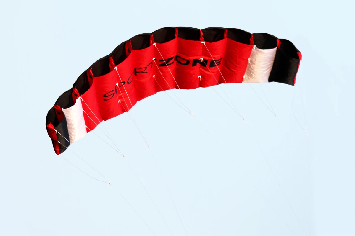 1.8 mの高品質のダブルラインパラシュート,飛行ツール付きのビーチカイト,飛行が簡単,アウトドアスポーツ,楽しい