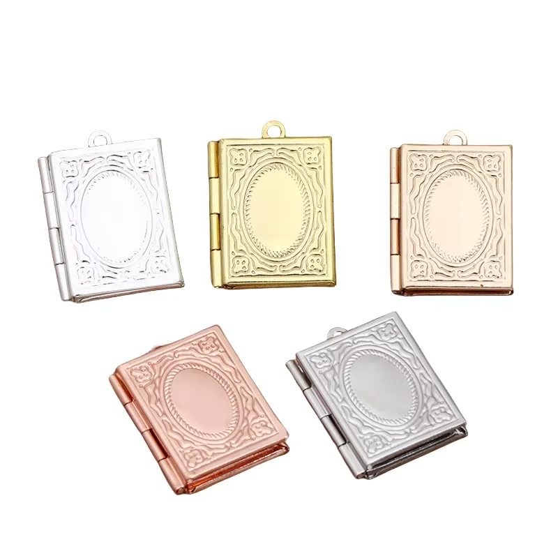 

BoYuTe (10 Pieces/Lot) 19*26MM Rectangle Book Locket Photo Locket Pendant Floating Locket Jewelry Accessories