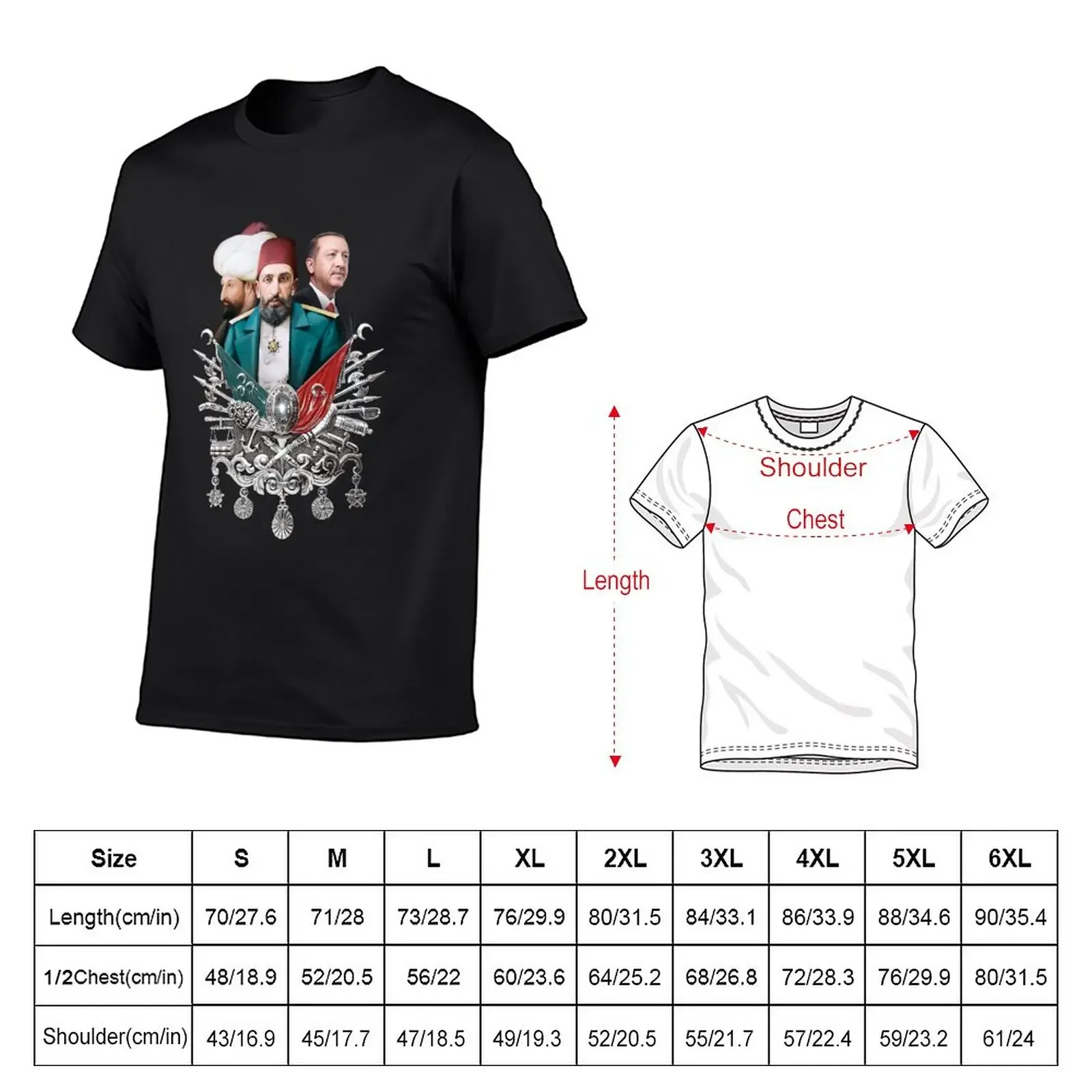 New Osmanl? armas? - Abdülhamid Han II/Fatih Sultan Selim/Recep Tayyip Erdogan T-Shirt funny t shirts tshirts for men