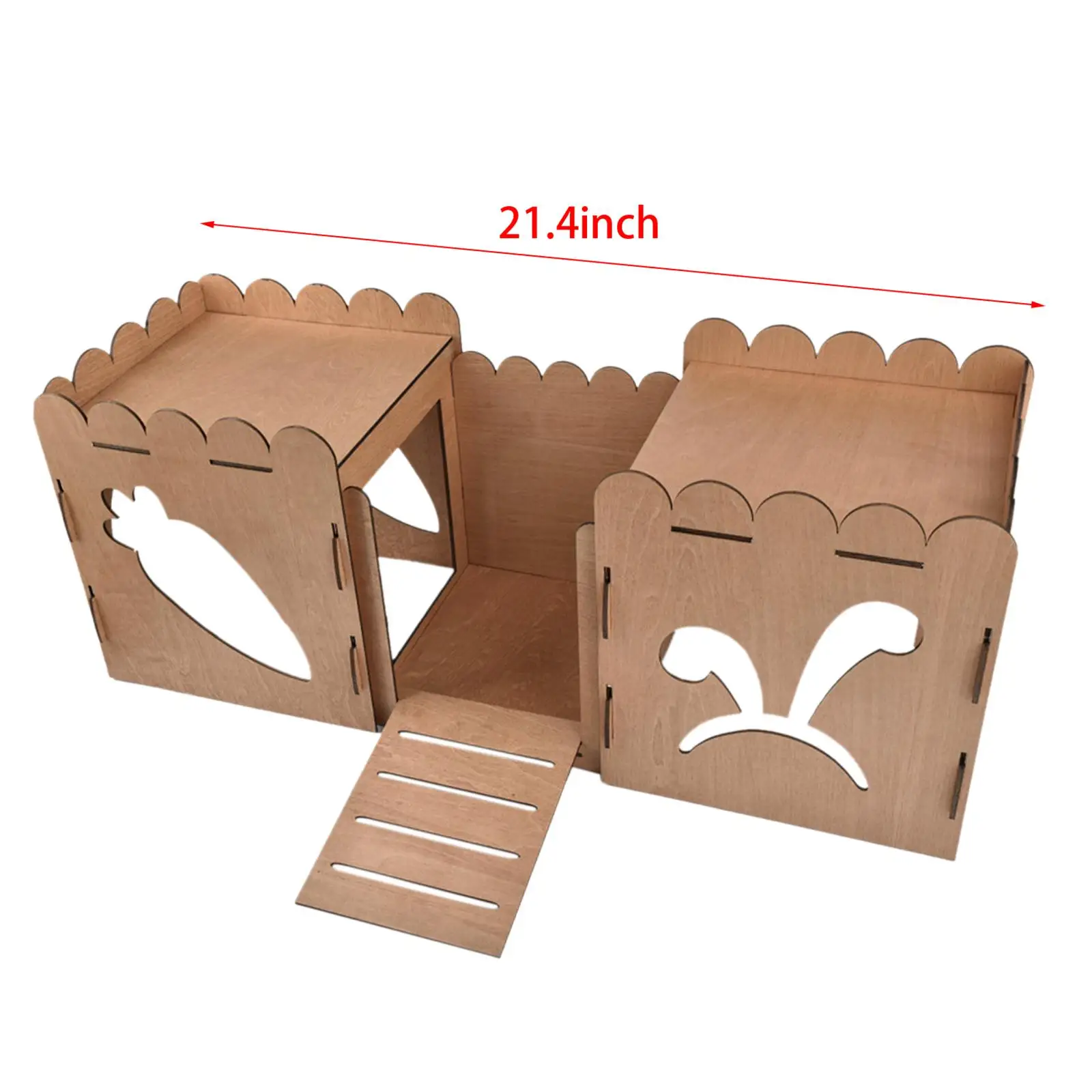 Hamster House Small Animal Pet House Bed Wooden Castle Hideout House for Guinea Pig Chinchilla Bunny Gerbils Hedgehog