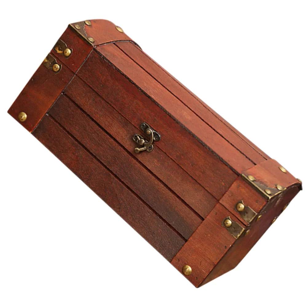 Caja de almacenamiento de madera Vintage para mujer, organizador de joyas, caja de madera para accesorios de fotos, Cofre del Tesoro pequeño, regalo, 1 ud.