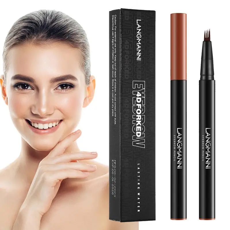 Eyebrow Pencil 4 Point Natural Look Eyebrow Pencil Makeup Tool For Traveling Shopping Business Trip Offices Wedding Party For