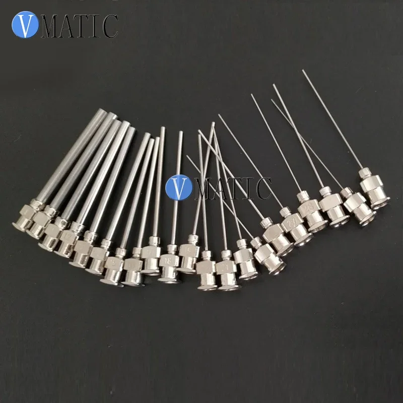 Free Shipping High Precision All Metal Tips Tube Length 75mm Blunt Stainless Steel 12Pcs Dispensing Syringe Needle Tips