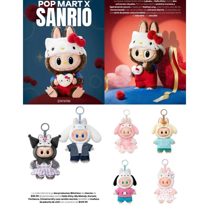 

POPMART THE MONSTERS × Sanrio Family Trendy Blind Box Collectible Mystery Box with Character Designs action figure
