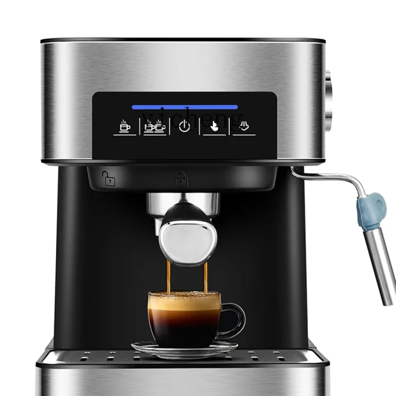 ZK Coffee Machine Household Semi-Or Full-Automatic Small Concentrated  Commercial Steam Foam All-in-One Coffee Pot