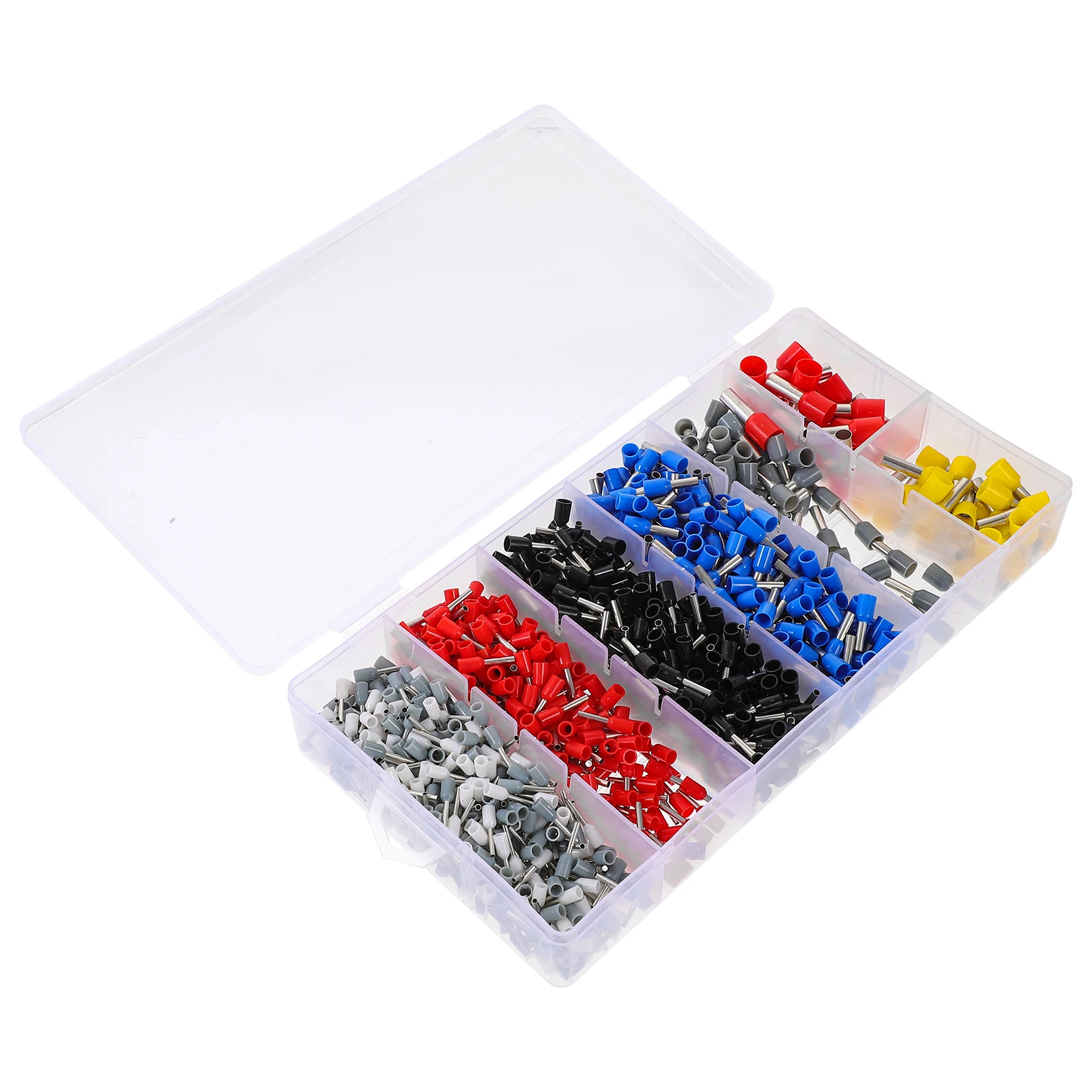 

1200pcs Insulated Terminal Gauge Ferrules Round Connectors Copper Wire Crimp Electrical Cable Terminals Cable Terminals