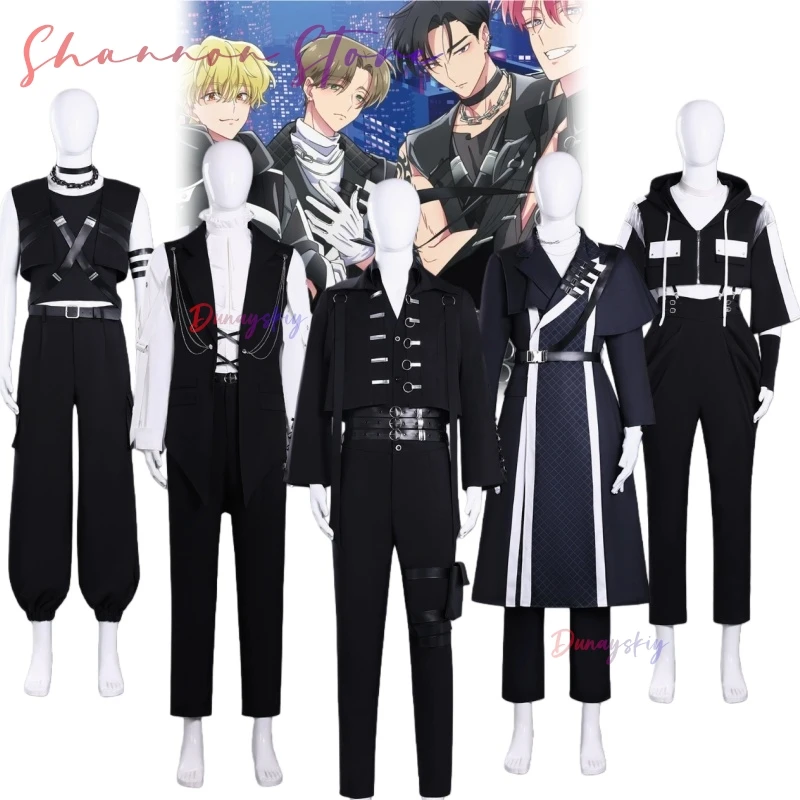 

Which Side Is Tamon-kun Now Fukuhara Tamon Ishibashi Natsuki Tachibana Keito Cosplay Costume Black White Functional Outfit
