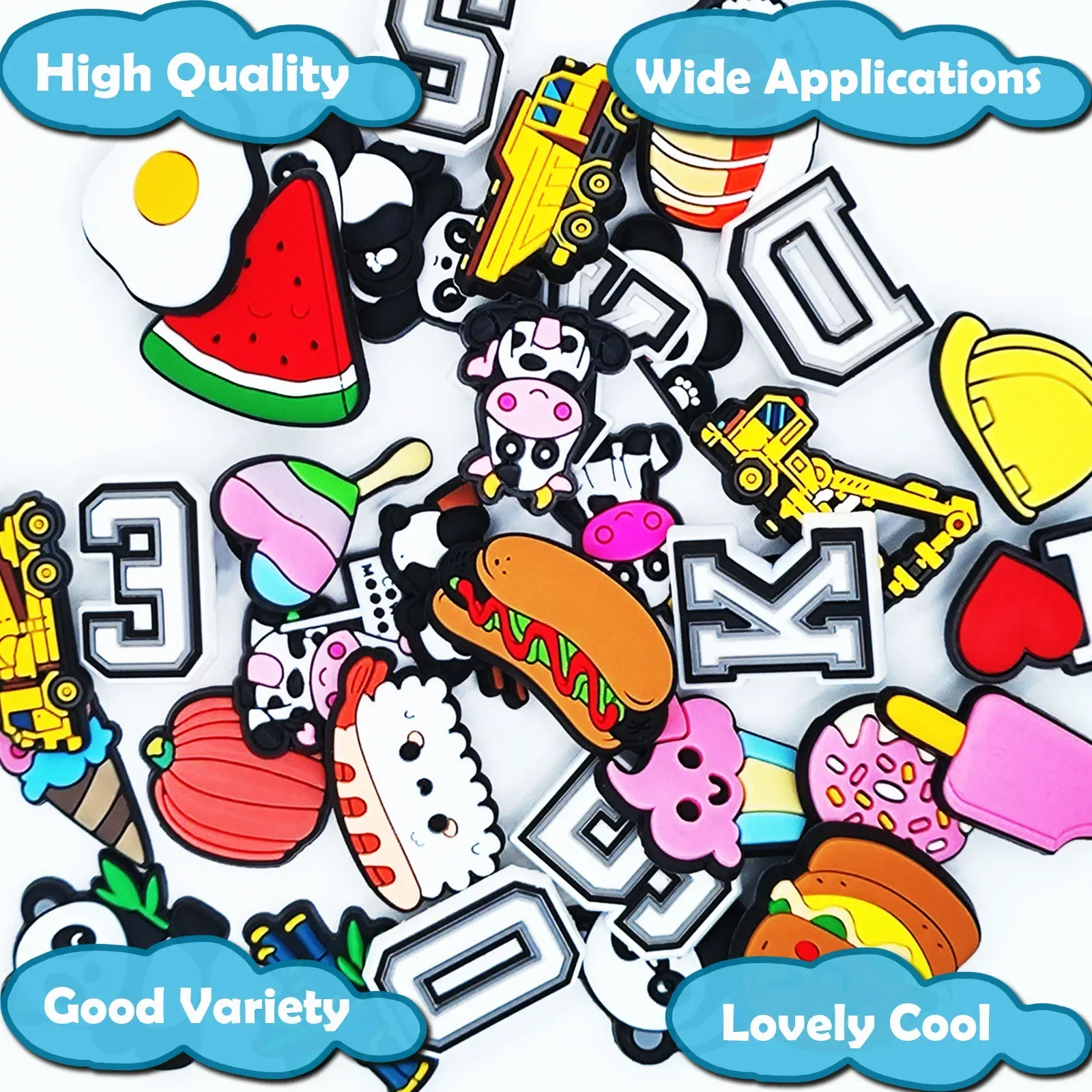 Shoe Charms For Slides Sandals, 10-200Pcs PVC Shoe Decorations Accessories For Christmas Birthday Gift Party Favor image 6