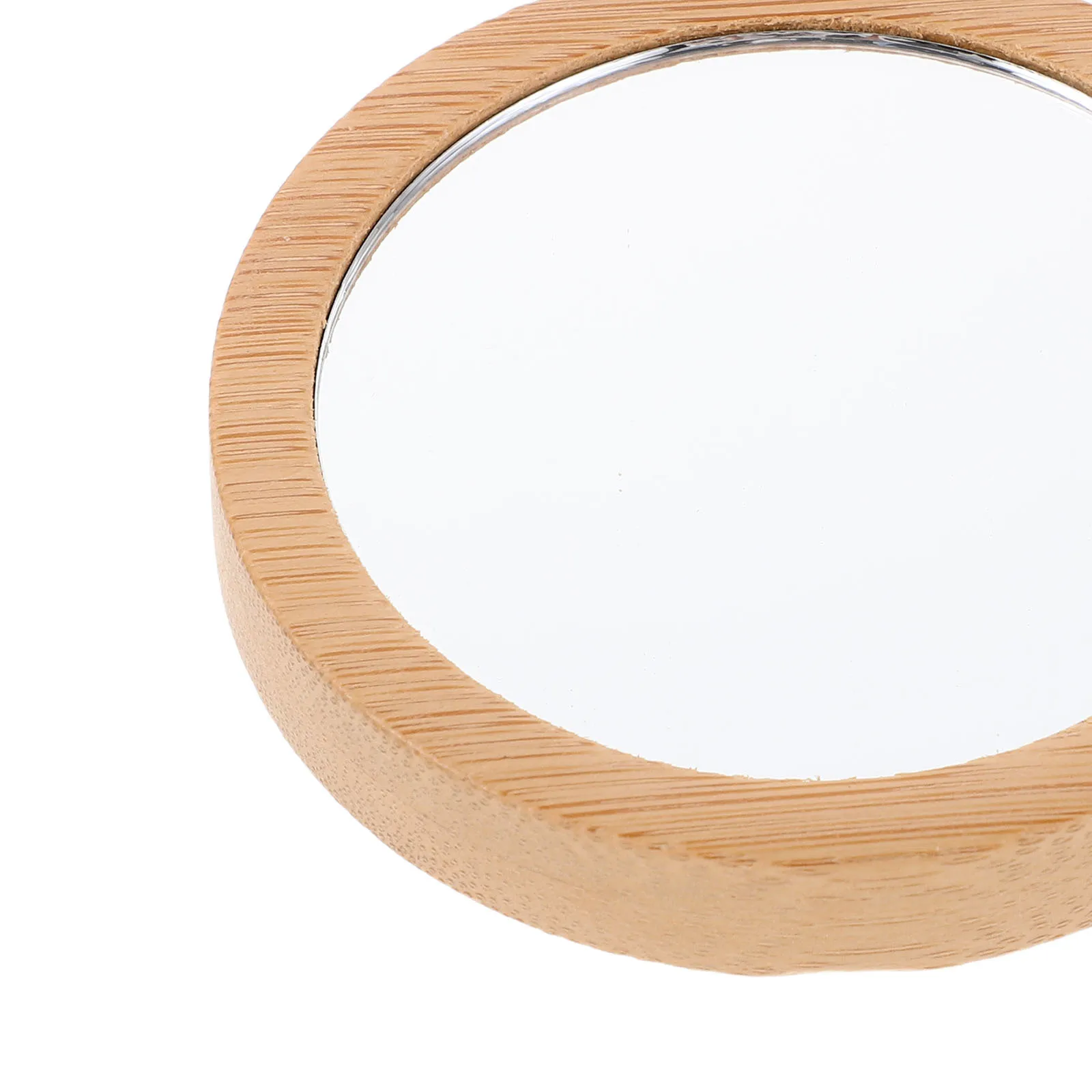 3 pçs espelhos de maquiagem portáteis do vintage de madeira pequeno espelho de bolso redondo para bolsa de viagem espelho hd compacto leve