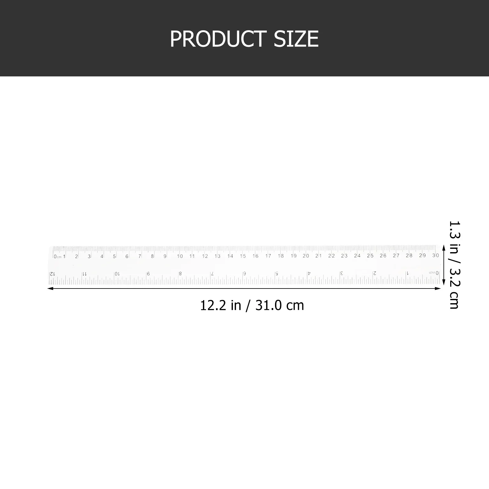 

10Pcs Precise Ruler Drawing Tool Set ABS Scale Number Compact Portable Students Must Have Measuring Accessories
