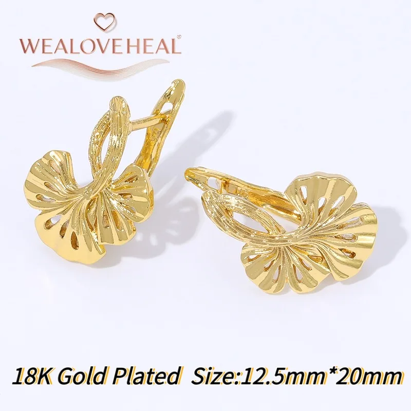 18 Karat vergoldete französische Blumen-Ohrringhaken, Hebelrücken, offene Schleifenfassung für DIY-Ohrringe, Schmuckherstellung, Zubehör – Detail 23