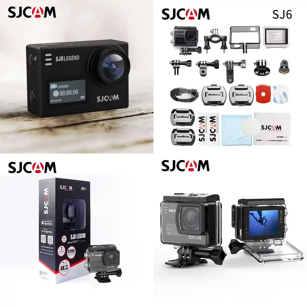 

SJ6 Legend 30m Waterproof Anti-shake Sports Camera 4K Dual Screen Touch HD Recorder 166 Wide Angle 128GB Built-in Memory for