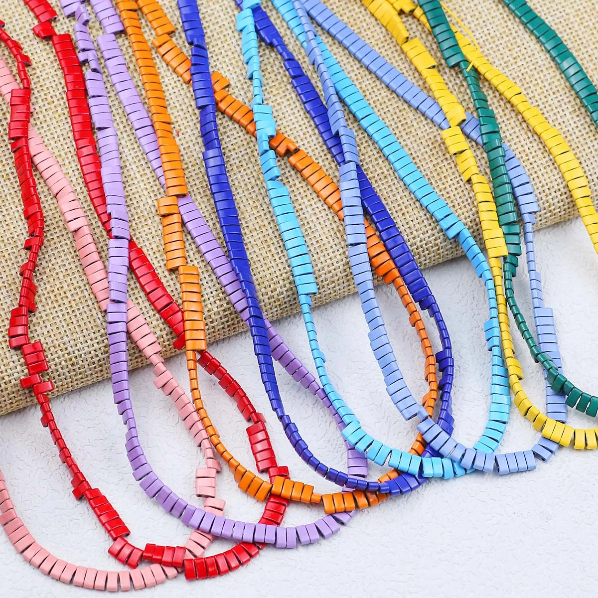5x2mm Naturstein blau, lila, schwarz Rechteck Hämatit zwei Loch Abstand halter lose Perlen für Schmuck herstellung Armband DIY Zubehör