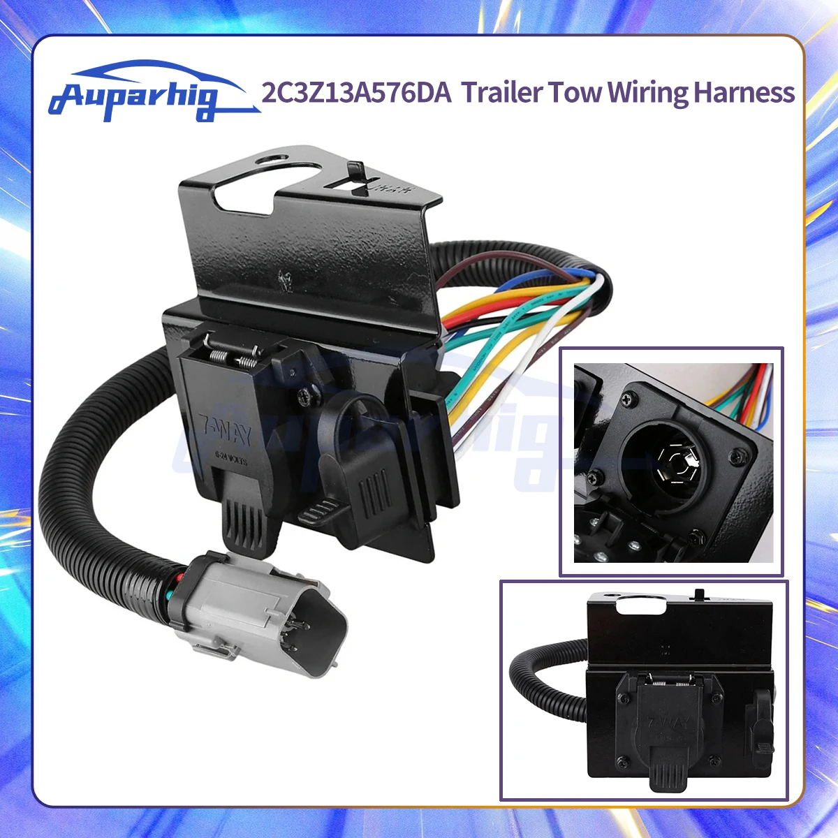 

2C3Z13A576DA Trailer Tow Wiring Harness ABS Car Trailer Tow Wiring Harness For 2002-2004 Ford F250 F350 4 & 7 Pin Plug