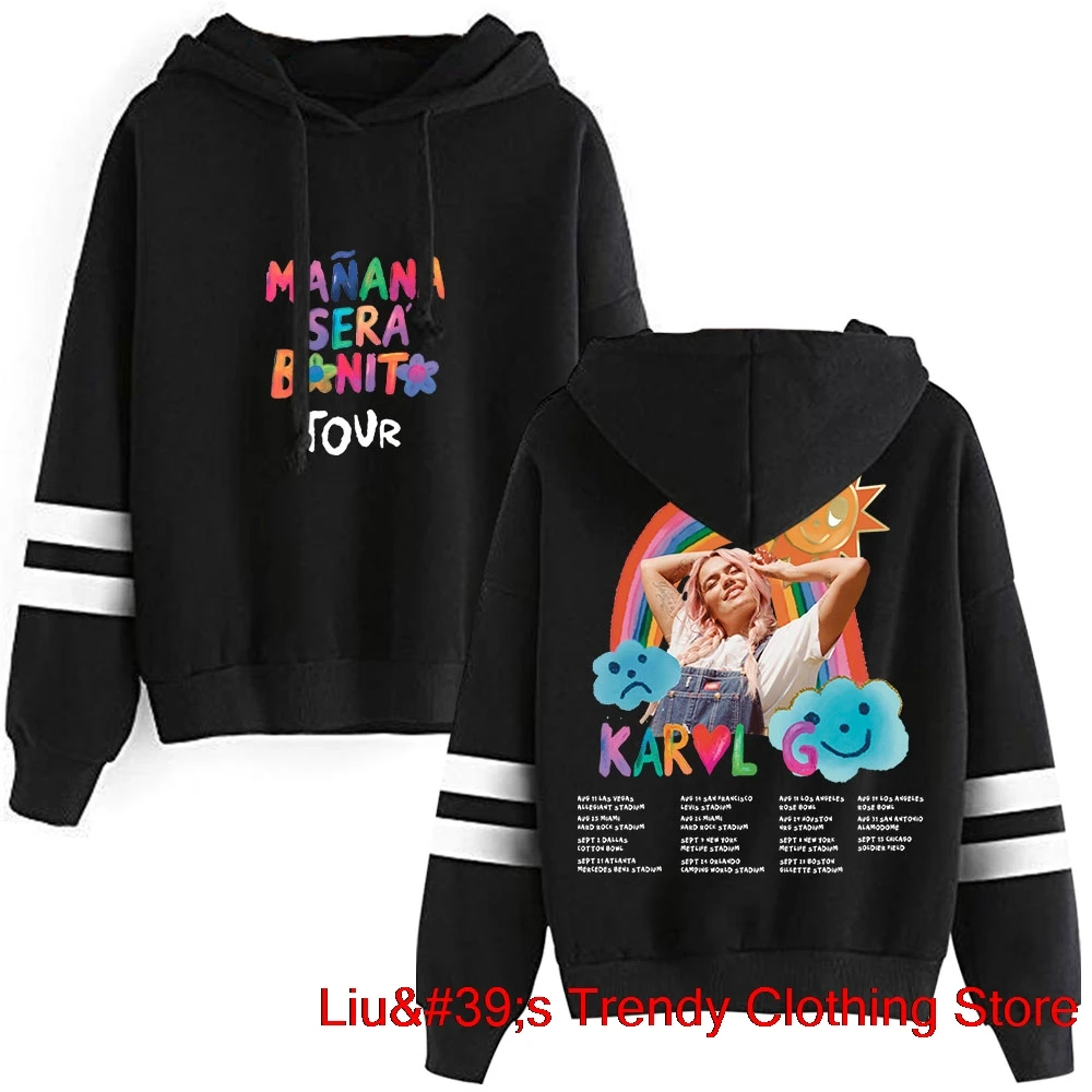 Karol G Hoodies Msb Tour 2023 Rainbow Sweatshirts MAÑANA SERÁ BONITO Album Merch Print Unisex Fashion Casual Streetwear Top