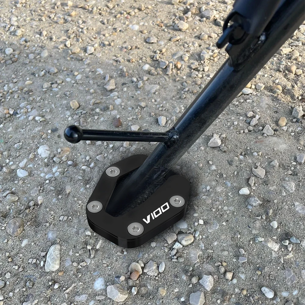 CNC Kickstand Voet Zijstandaard VOOR MOTO GUZZI V100 V100 Mandello S 2023 2024 Accessoires Motorfiets Vergroter Pad Ventieldopjes deel