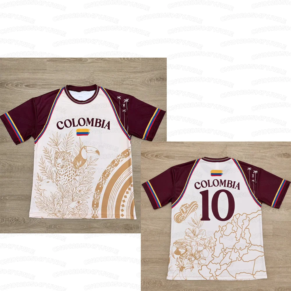 Women's Men's Colombia Print Summer Graphic Tee Jerseys Plus Size Sport T-Shirt V-Neck Short Sleeve T-Shirt