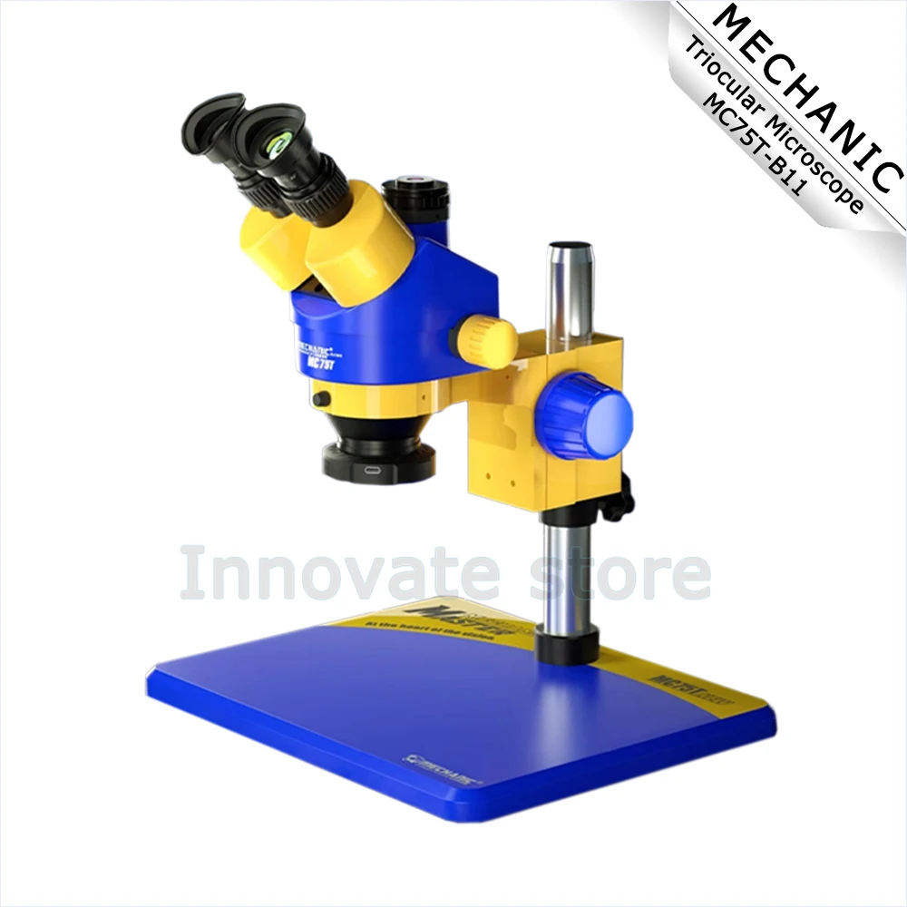 Microscope MECHANIC MC75T Trinocular HD PCB Mobile Phone Rework Assembly Industrial Grade 3 Eyes Stereo Detect Repair Tool