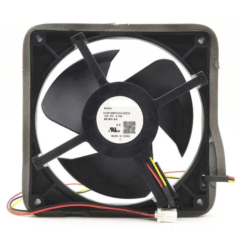 New Refrigerator Fan for Nidec U12E12MS1CA3-52Z32 12.5cm 12V 0.15A Replacement Refrigerator Repair Fan