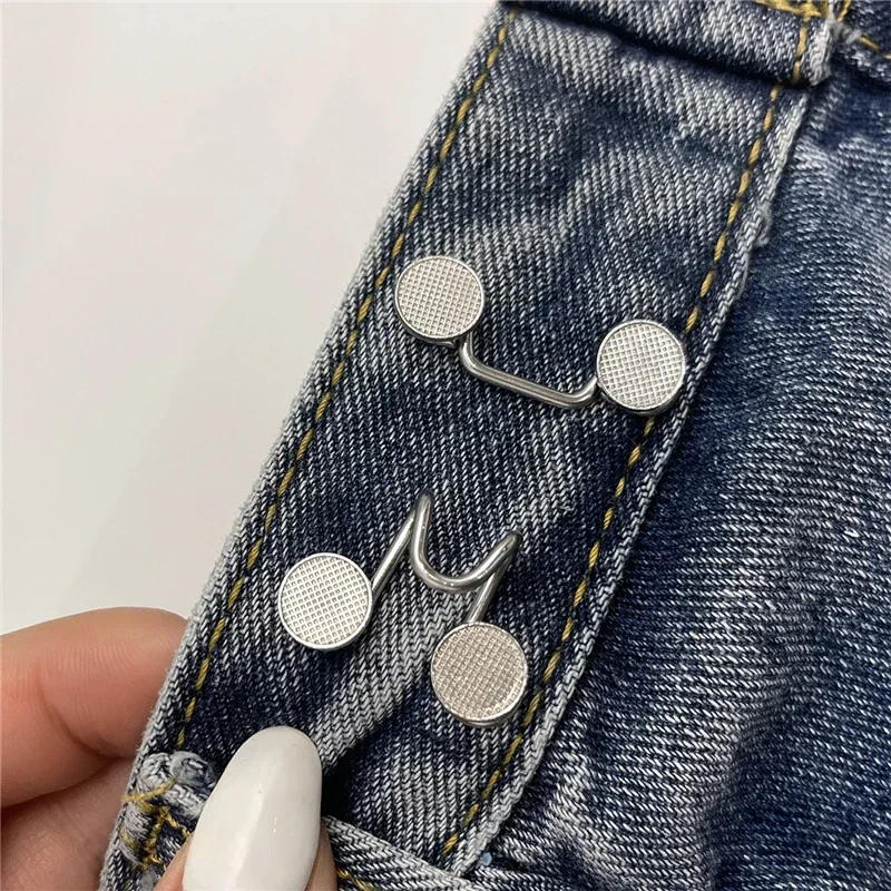 1set Nail-free Waist Buckle Waist Closing Artifact Invisible Adjustable Snap Button Removable Clothing Pant Sewing Tool