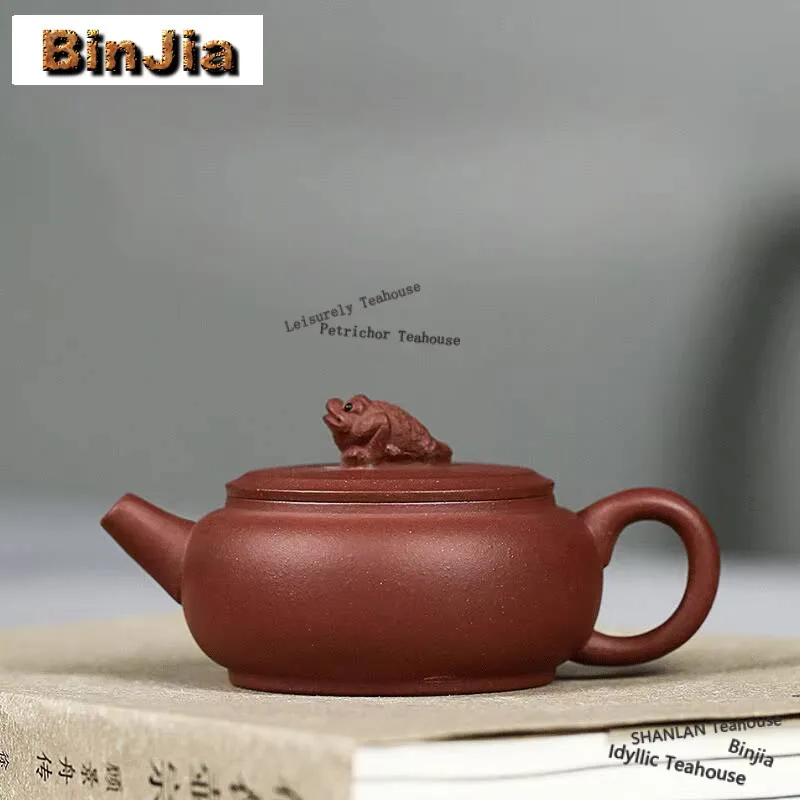 

110 мл высококачественные фиолетовые глиняные чайники Исин ручной работы, благоприятный горшок с зверем, чайник из необработанной руды, фиолетовый грязевой чайник, китайский чайный сервиз Zisha, принадлежности