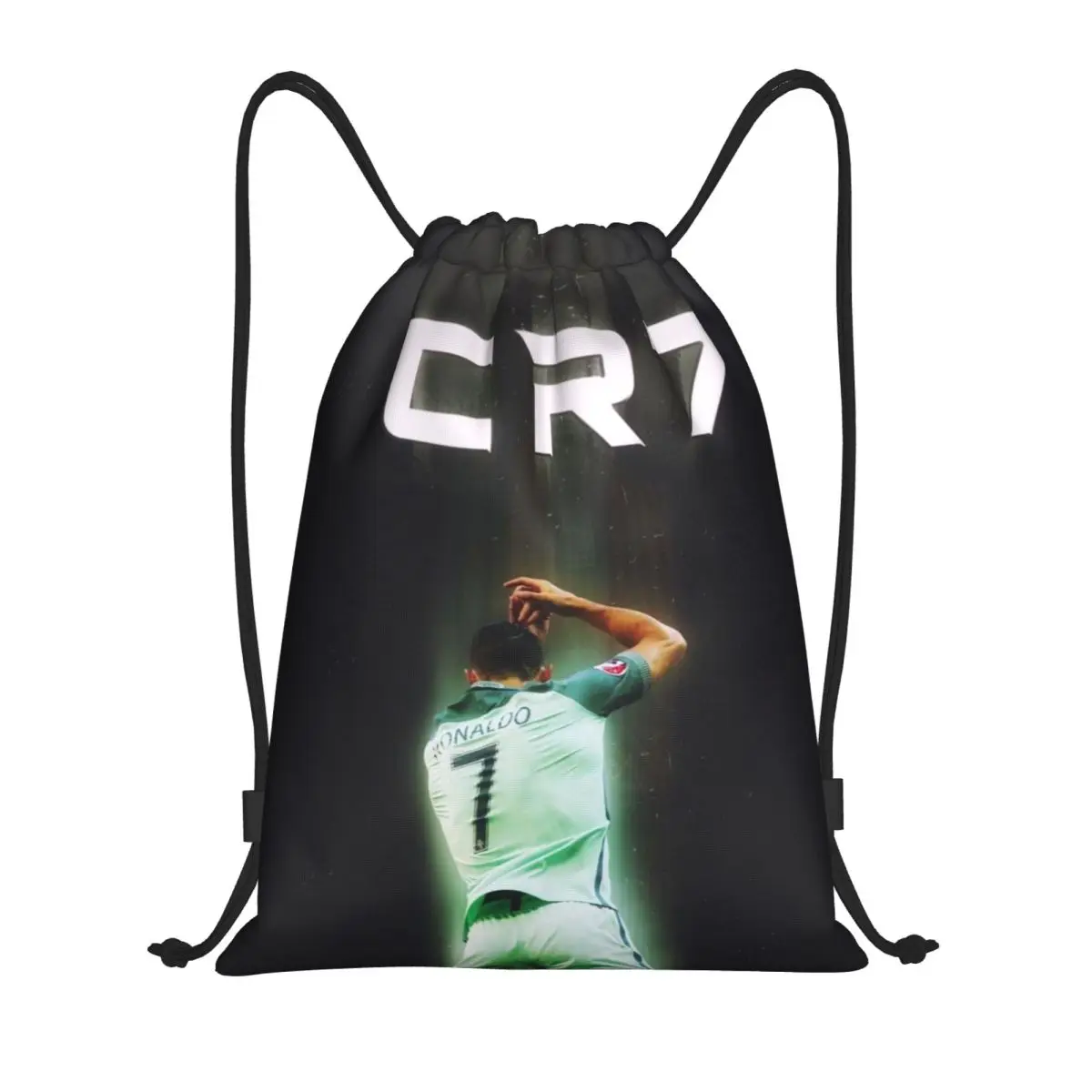 Bolso deportivo personalizado CR-7 Ronaldo, bolso de fútbol, mochila de bolsillo con cordón de gran capacidad para deportes de fitness de viaje